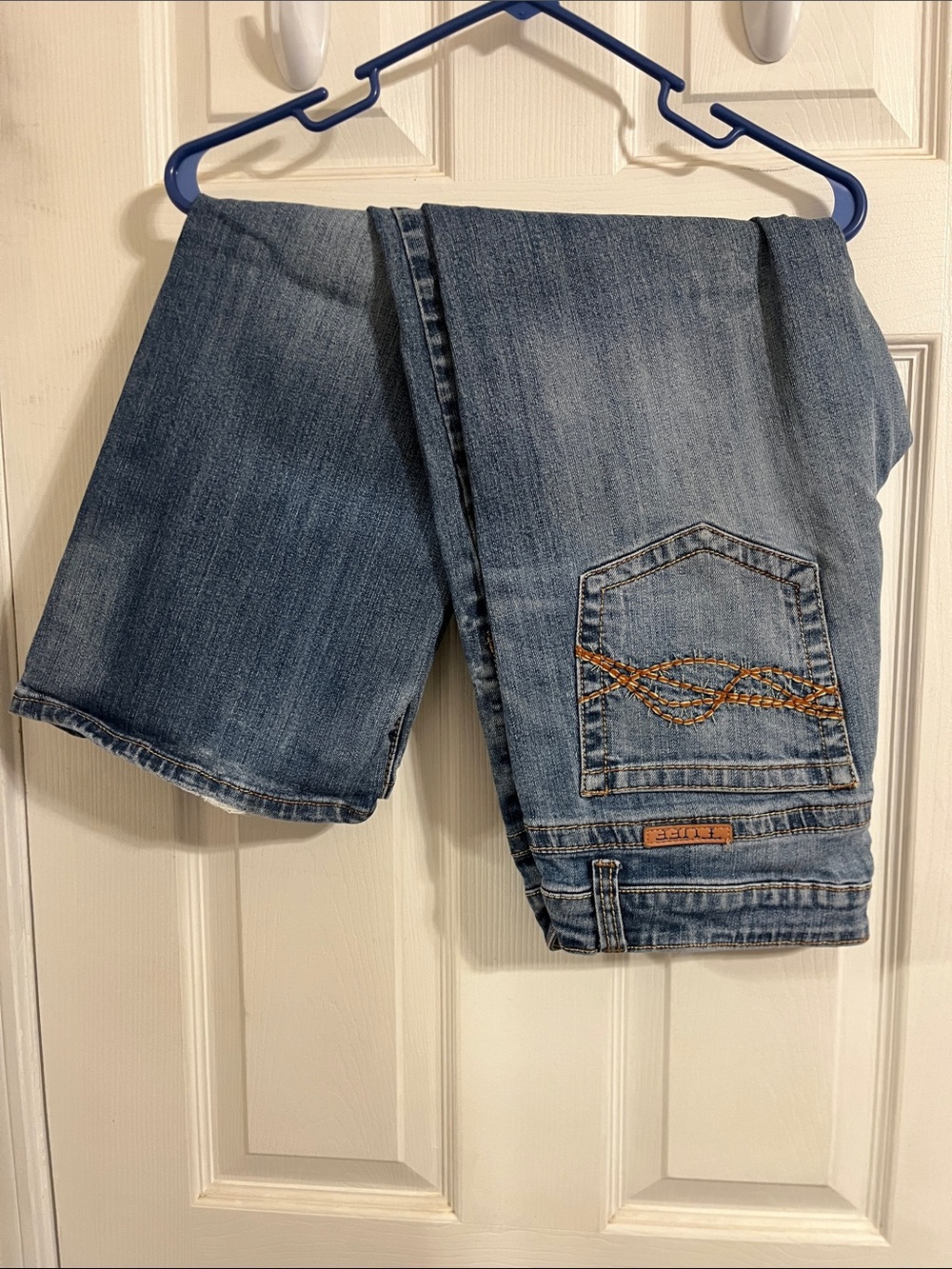 Cowgirl Tuff Blue DFMI Bootcut Jeans with Embroidered Back Pocket